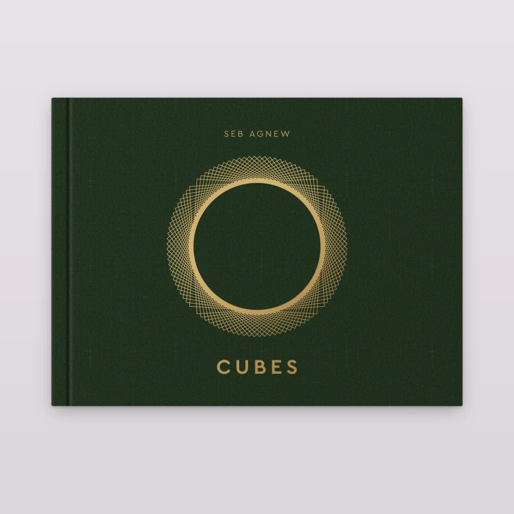 Cover: CUBES – dark green linen hardcover with gold foil (preview)