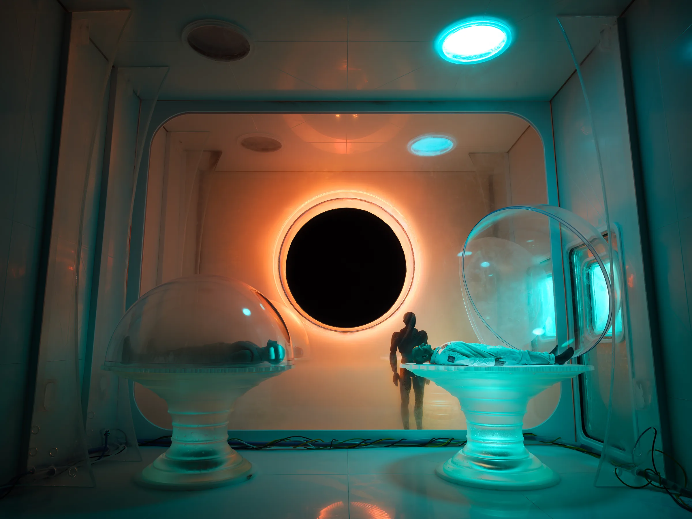 Uranus Cube (CUBES III) – staged photograph of a hand-built miniature set by Seb Agnew