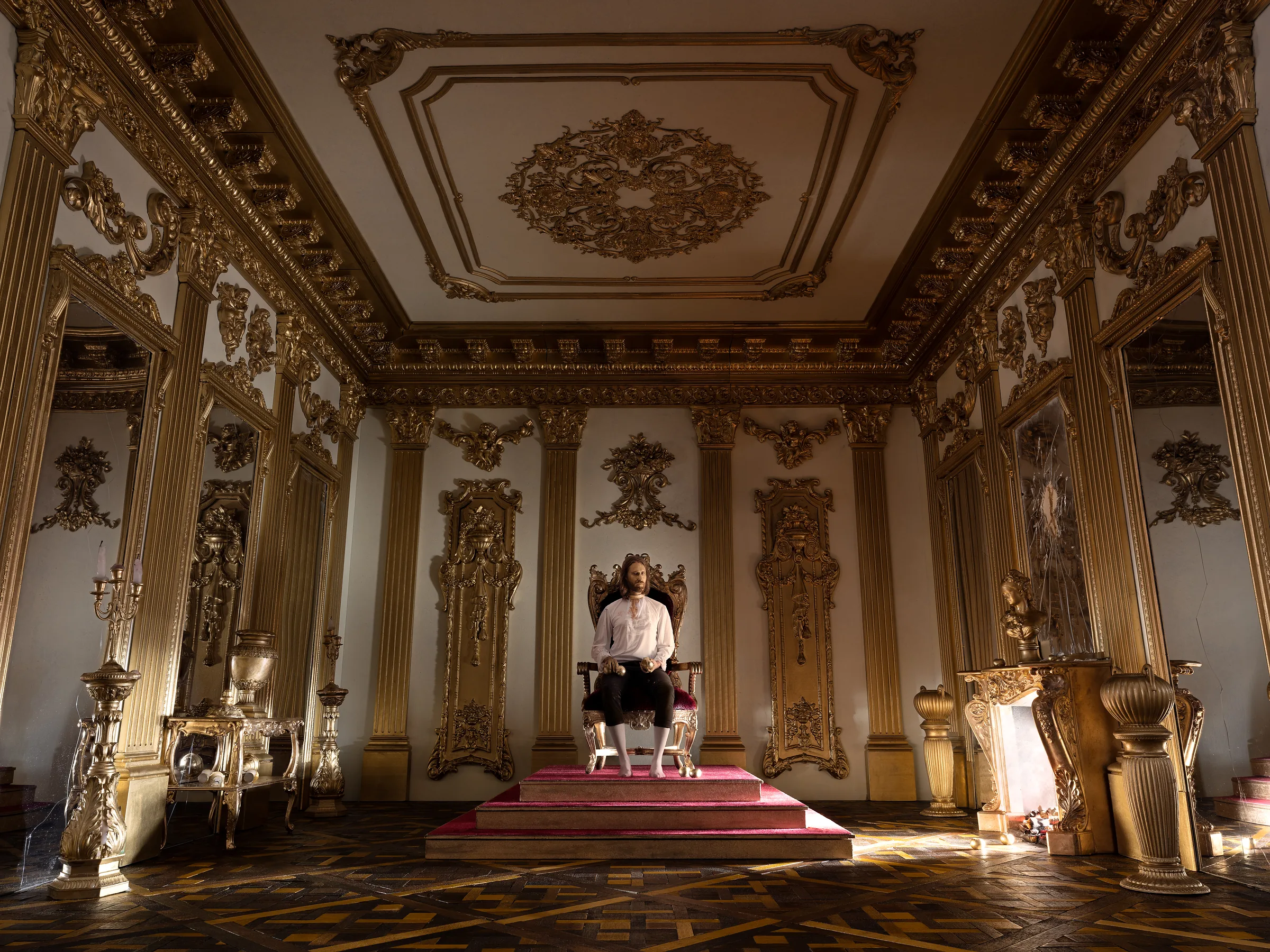 Baroque Cube (CUBES II) – staged photograph of a hand-built miniature set by Seb Agnew