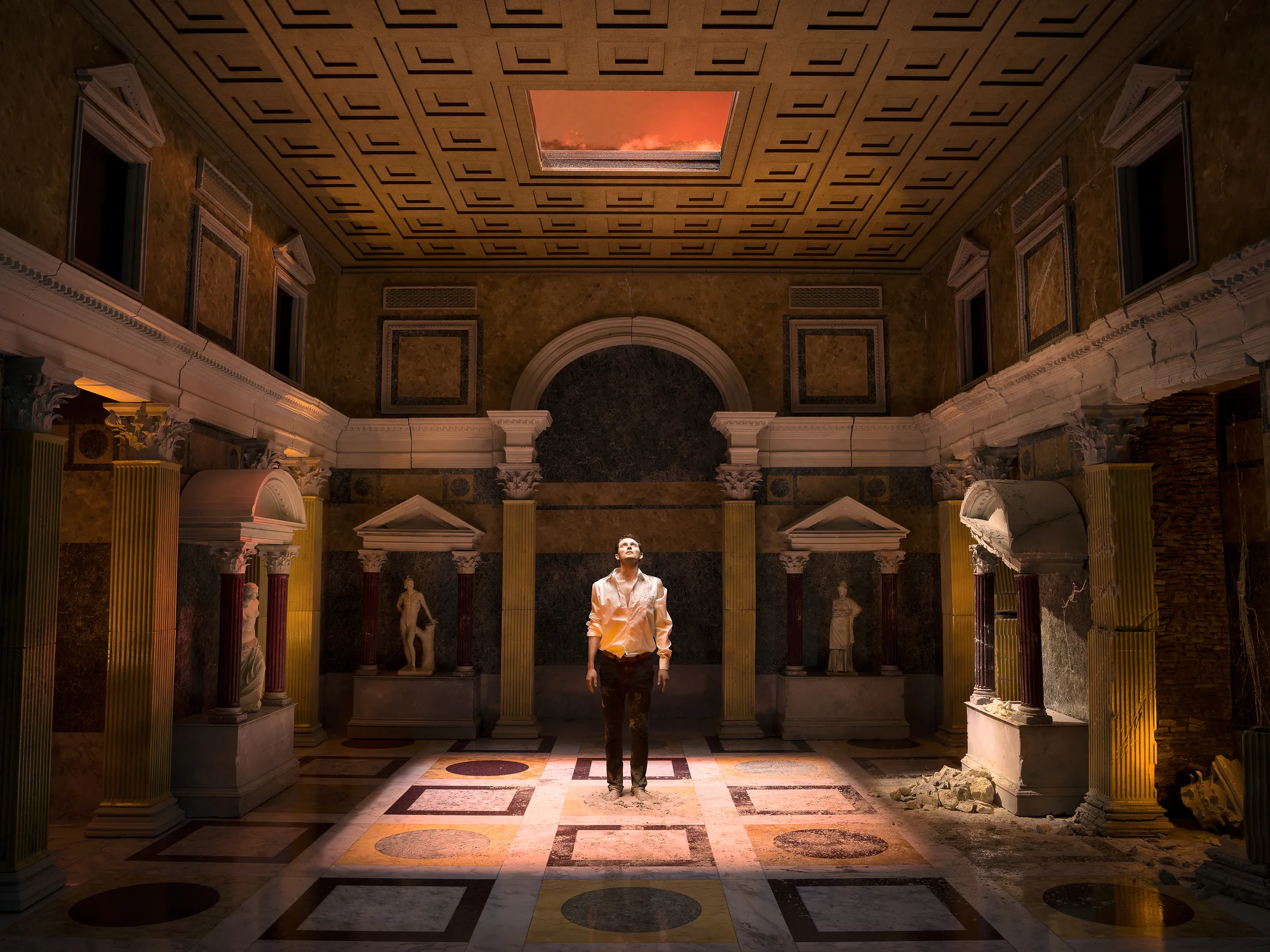 Classical Cube (CUBES II) – staged photograph of a hand-built miniature set by Seb Agnew