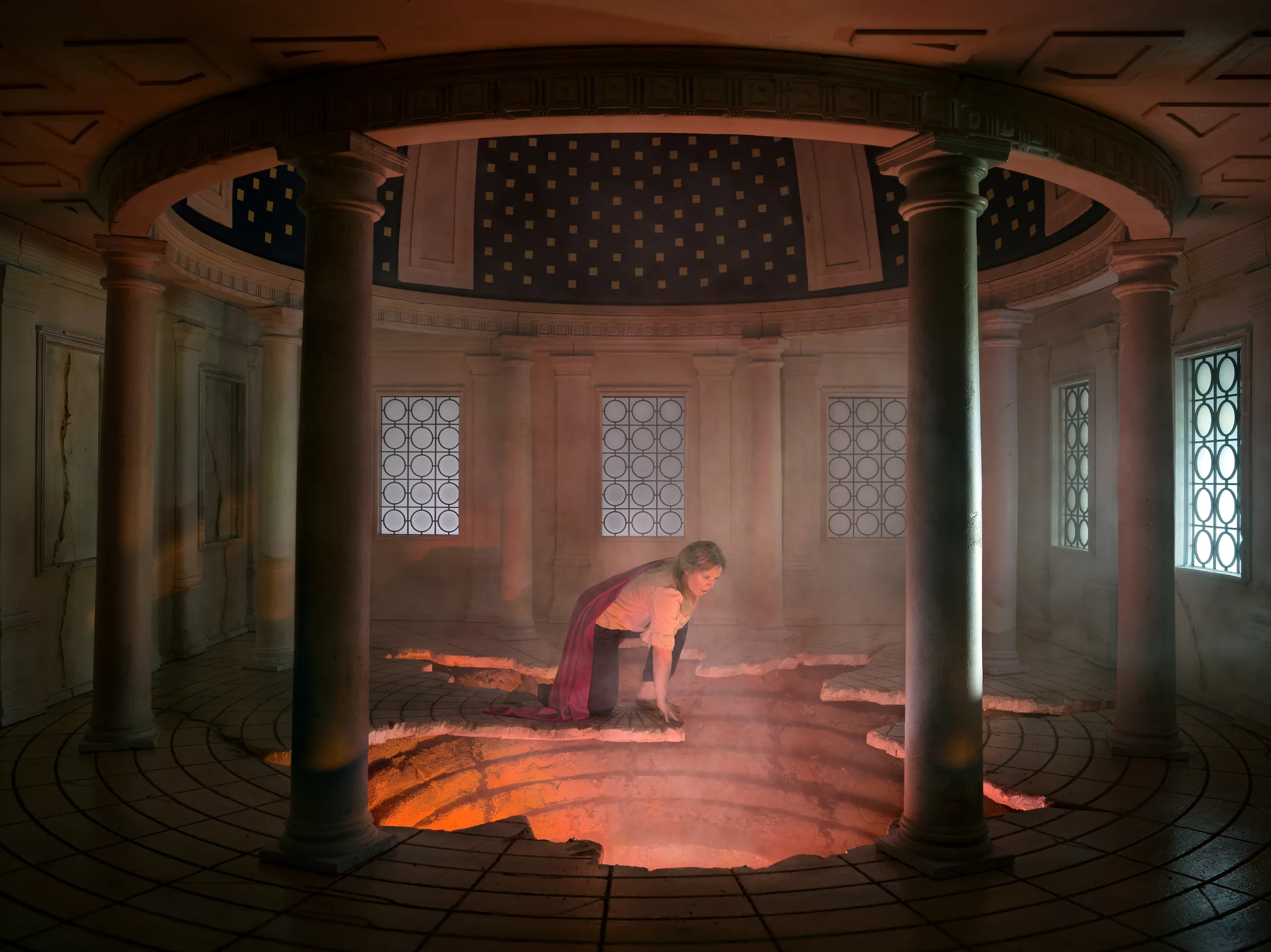 Renaissance Cube (CUBES II) – staged photograph of a hand-built miniature set by Seb Agnew