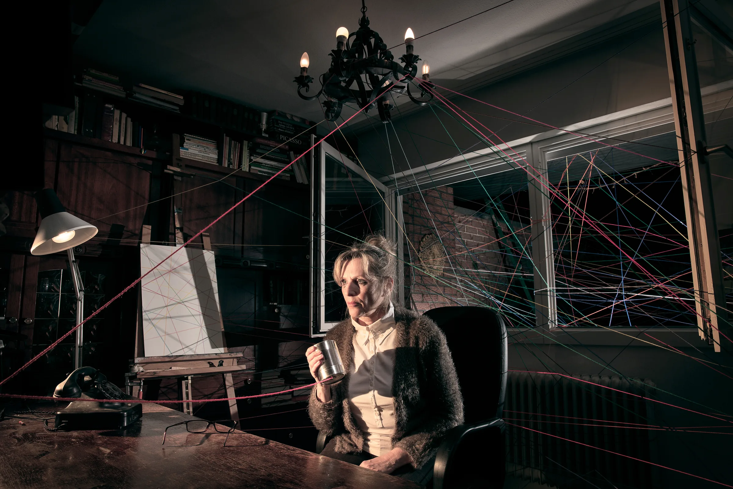 Tin Can Phone (GROWN) – staged photograph by Seb Agnew